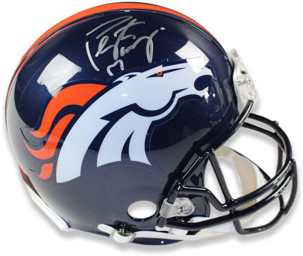 Denver Football Helmet Signed