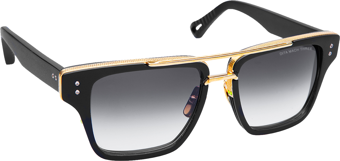 Designer Black Gold Sunglasses