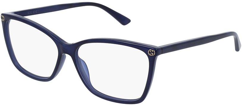 Designer Blue Eyeglasses Isolated