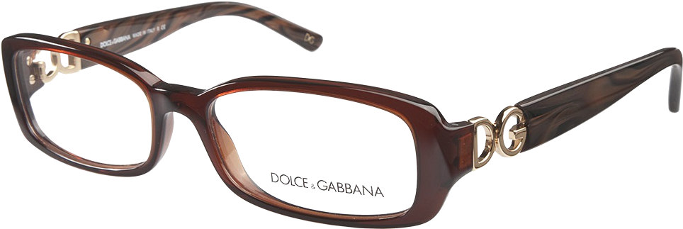 Designer Eyeglasses Brown Frame