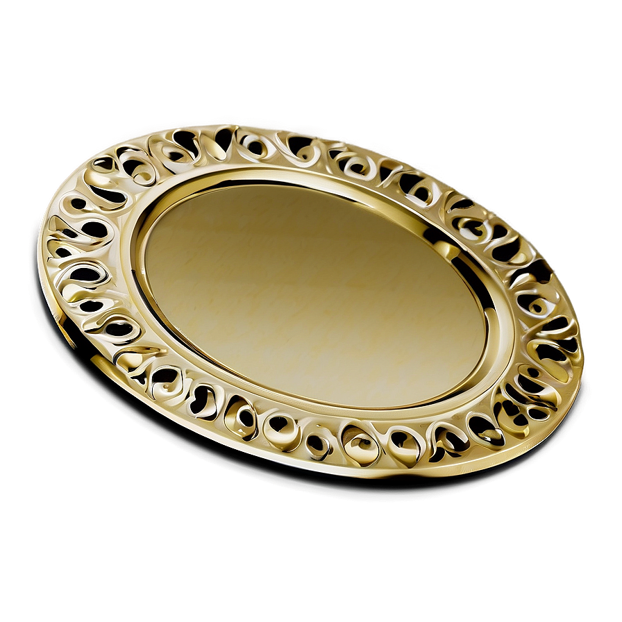 Designer Gold Plate Png 11