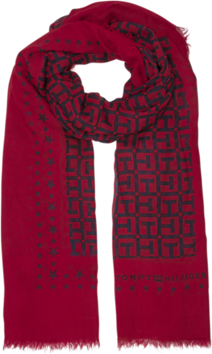 Designer Red Scarfwith Patterns