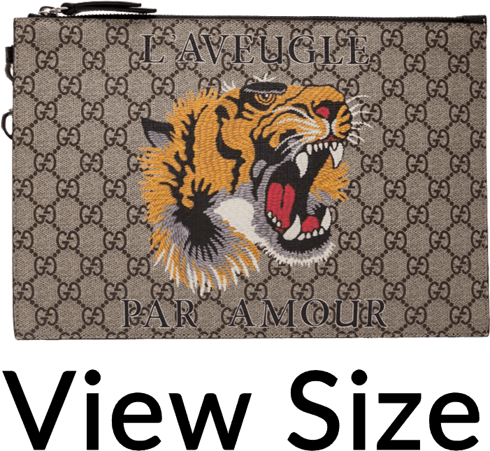 Designer Tiger Walletwith Slogan