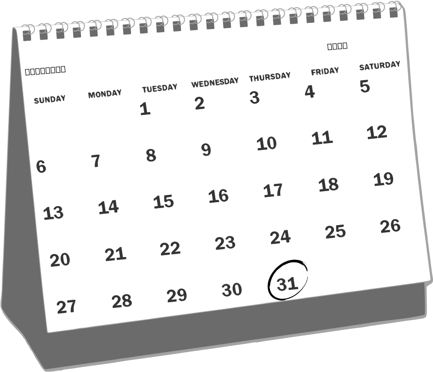 Desk Calendar Clipart