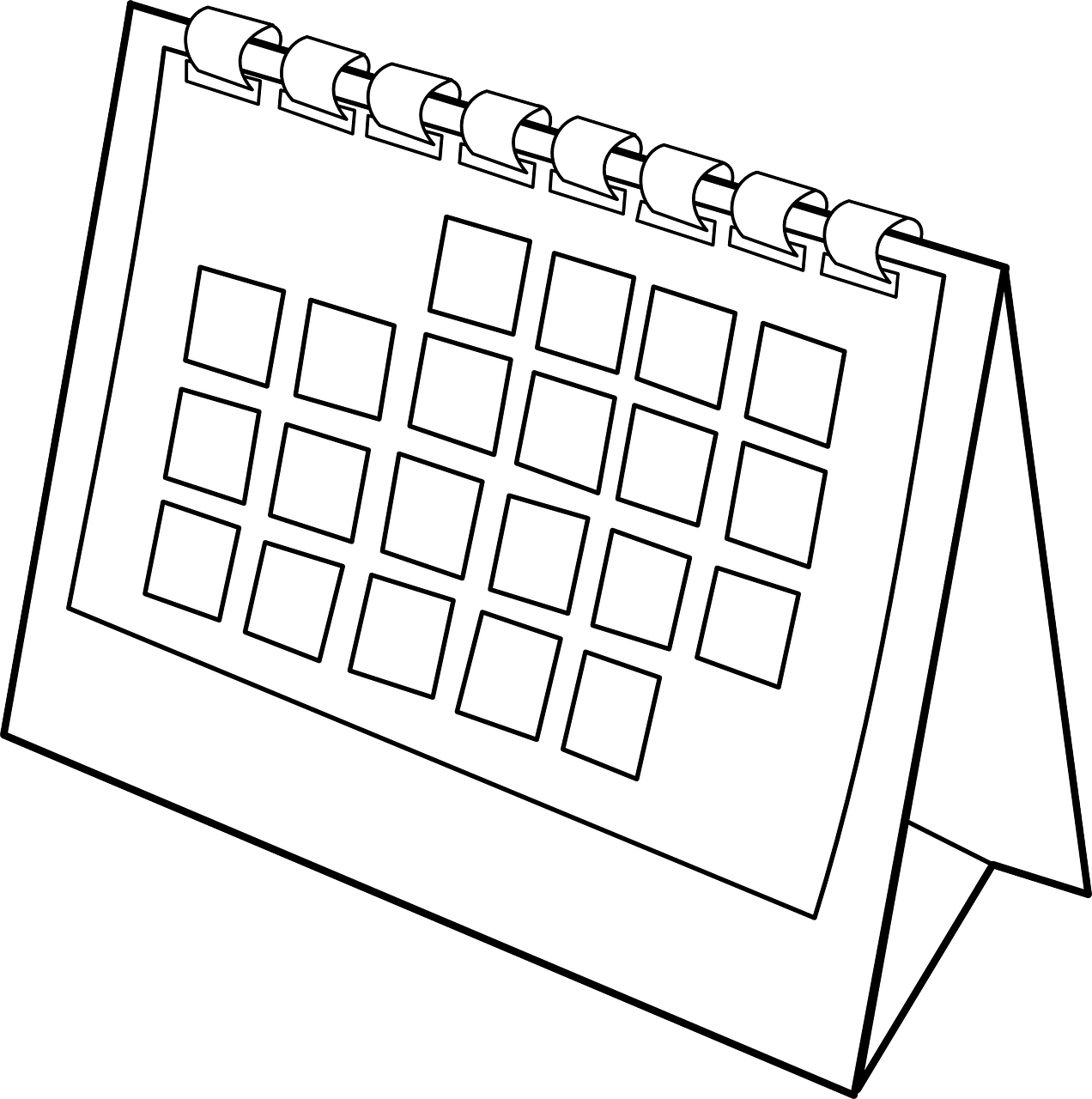 Desk Calendar Clipart Vector