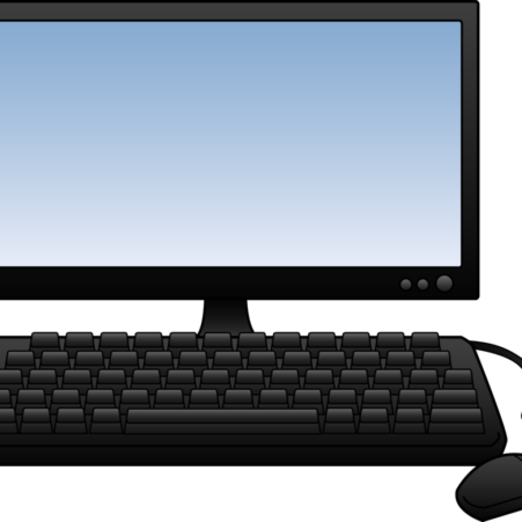 Desktop Computer Setup Clipart