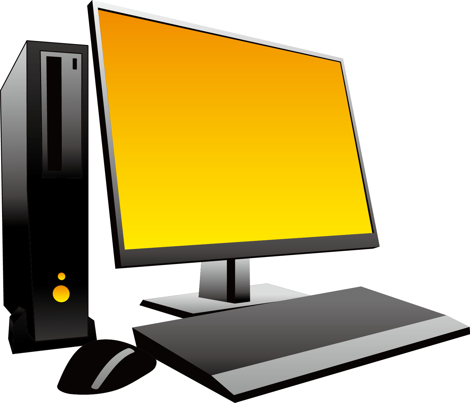 Desktop Computer Setup Vector