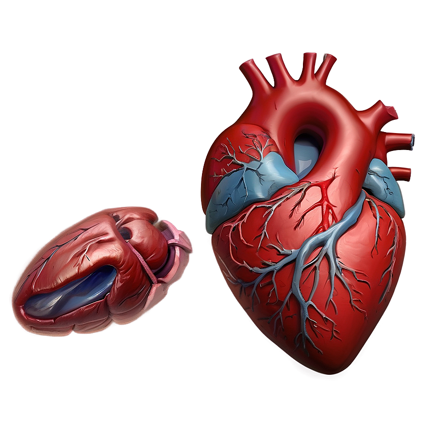 Detailed Anatomical Heart Art Png Rlc41