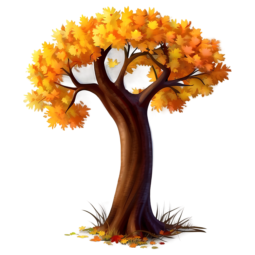 Detailed Autumn Tree Png Npc