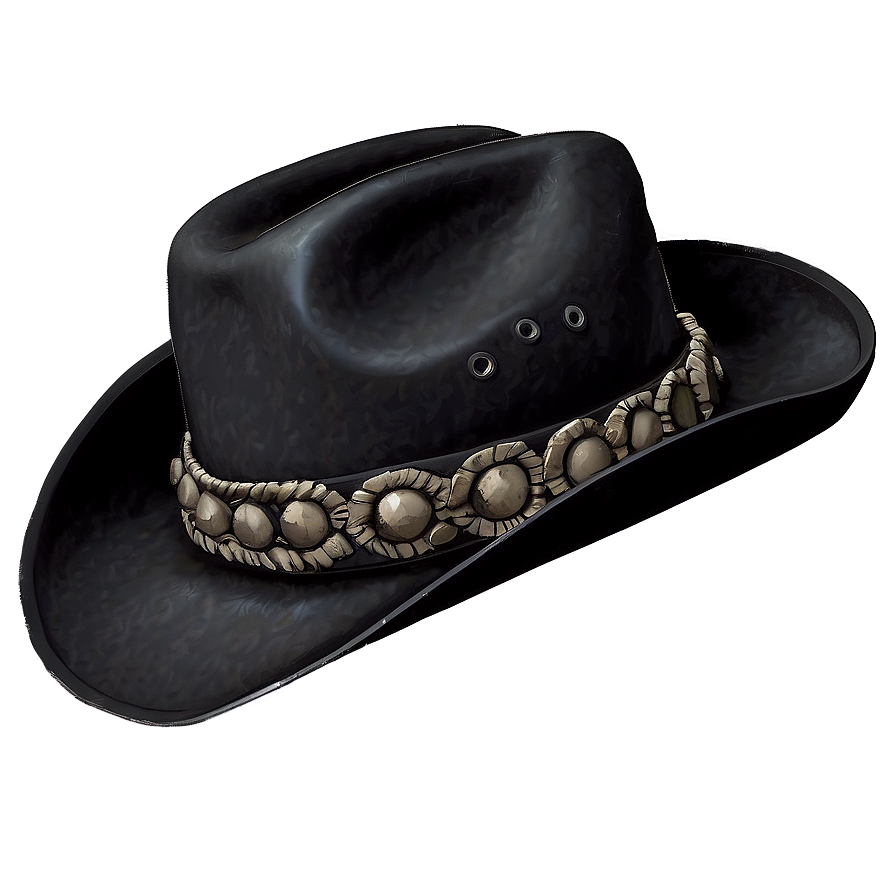 Detailed Black Cowboy Hat Png Wth