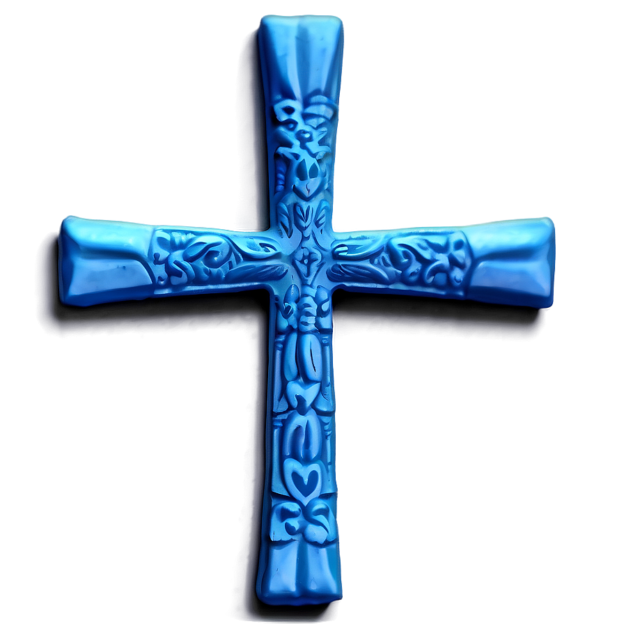 Detailed Blue Cross Texture Png 06292024