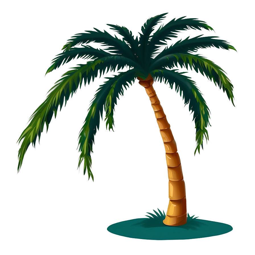 Detailed Cartoon Palm Tree Png Apw16