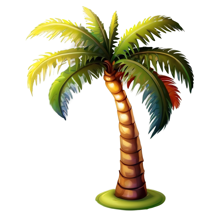 Detailed Cartoon Palm Tree Png Hcp51