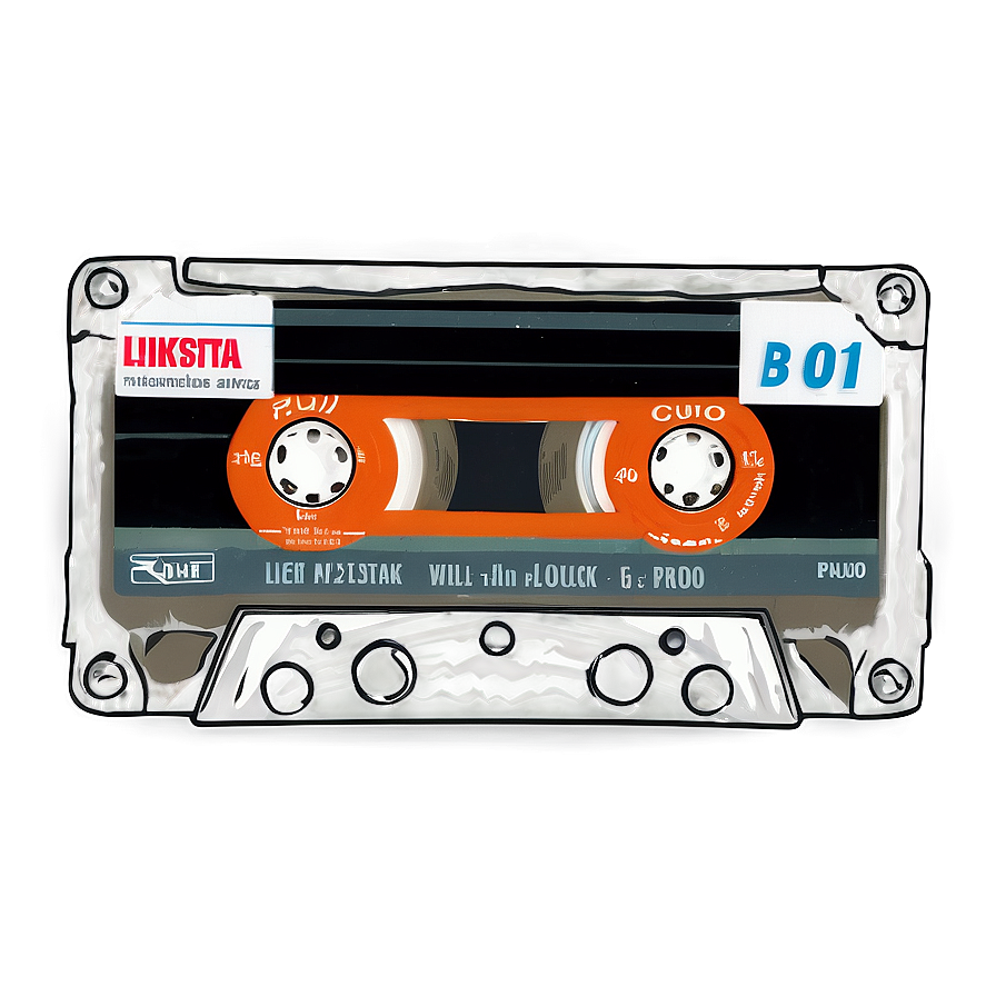 Detailed Cassette Tape Png 74