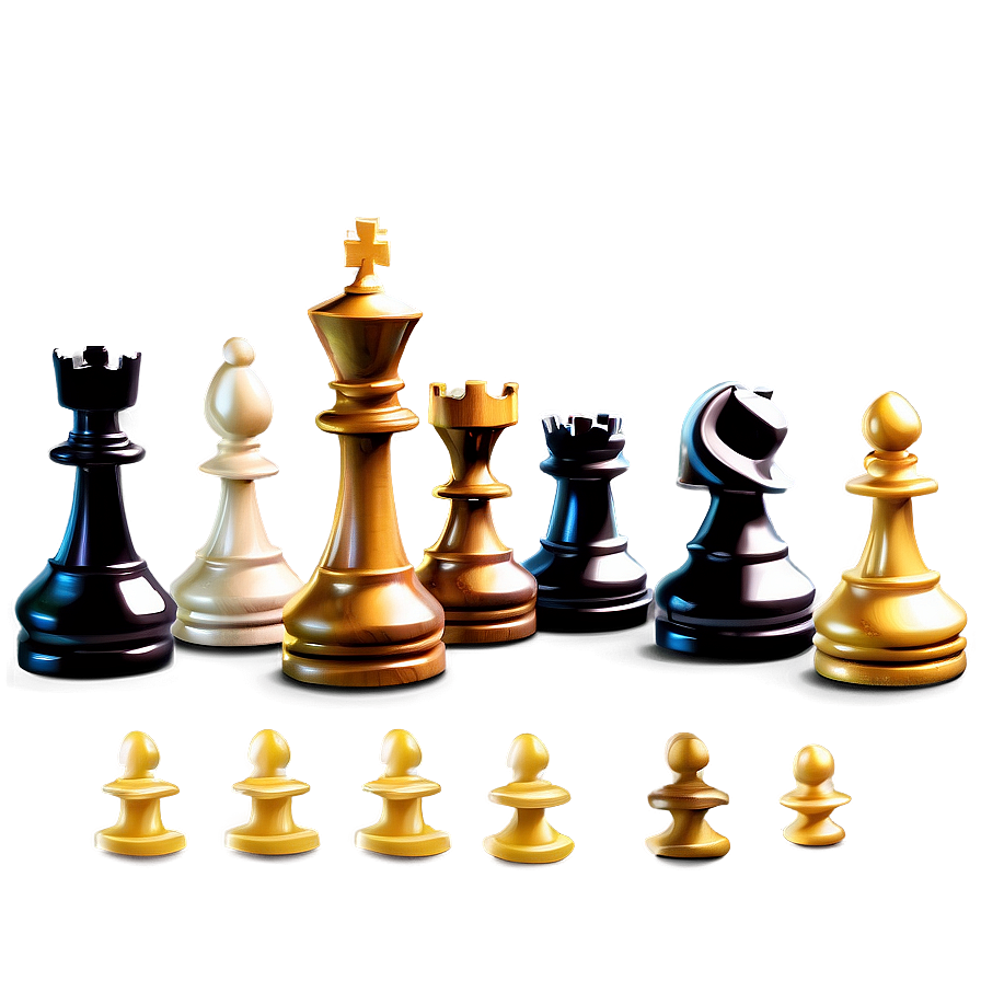 Detailed Chess Pieces Illustration Png 30