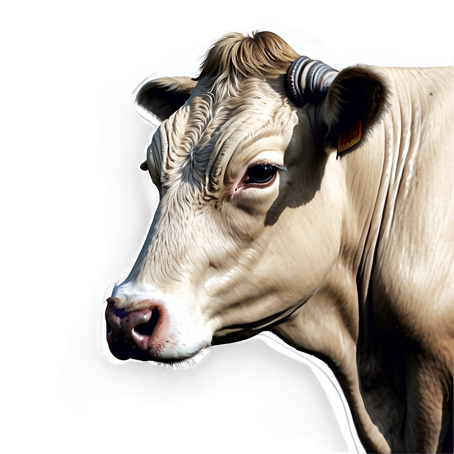 Detailed Cow Drawing Png Asl15