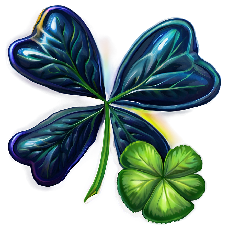 Detailed Four Leaf Clover Png Oww29