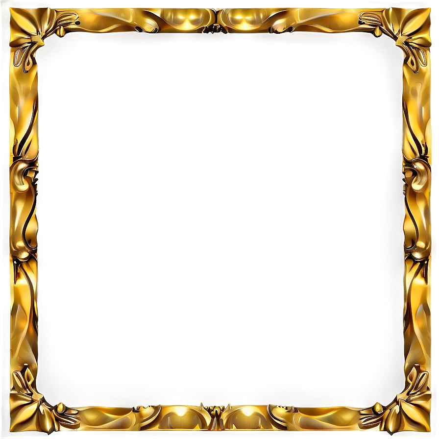 Detailed Gold Border Png Fwx