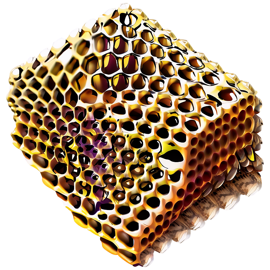 Detailed Honeycomb Illustration Png 40