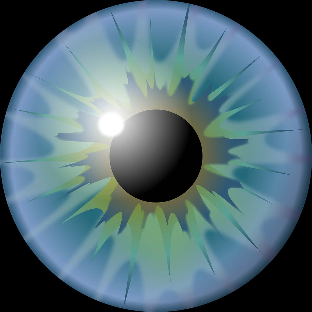 Detailed Iris Eye Lens Graphic