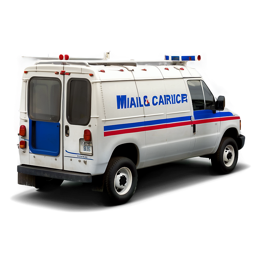 Detailed Mail Carrier Truck Png Las38