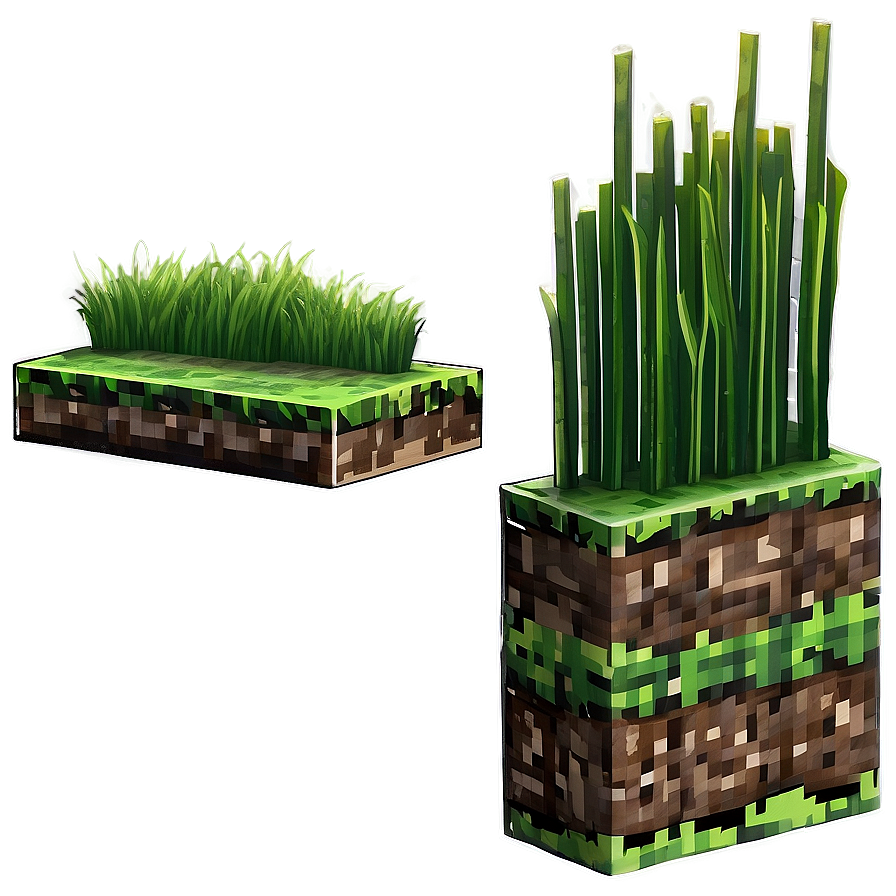 Detailed Minecraft Grass Block Png 06252024