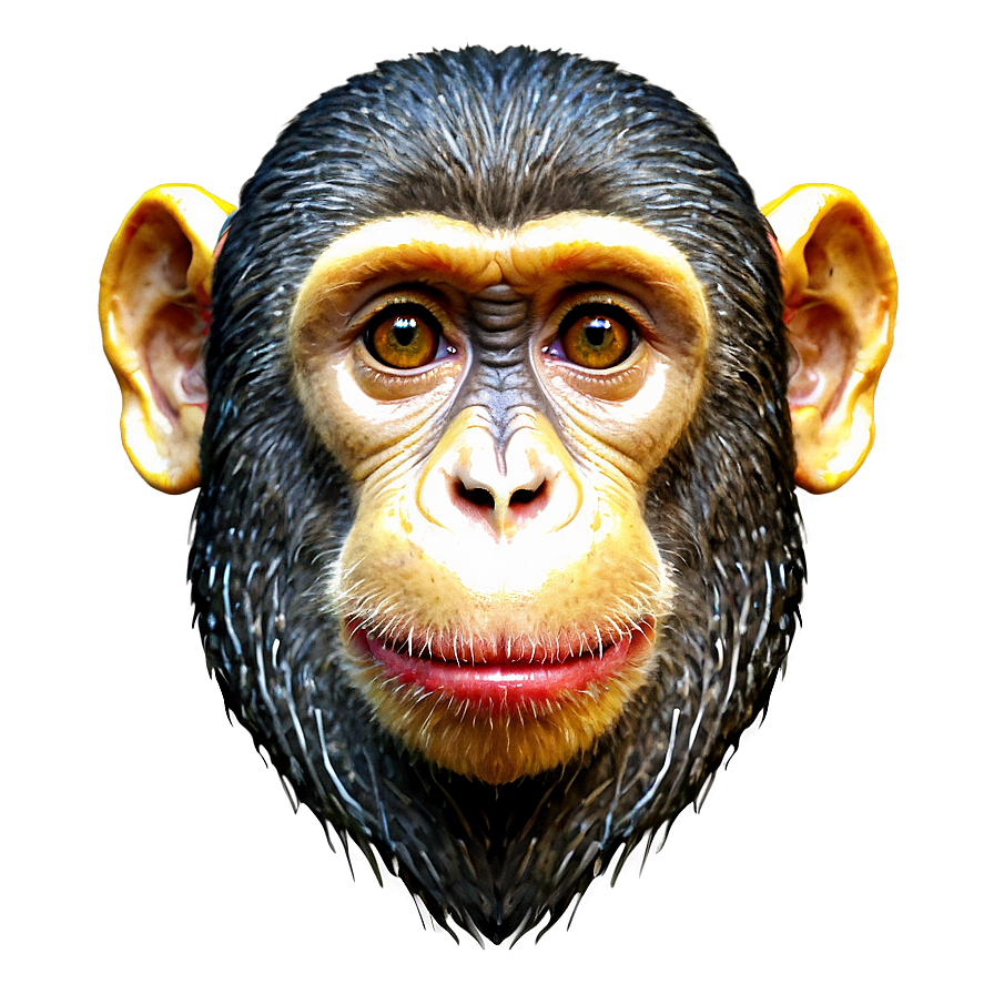 Detailed Monkey Face Drawing Png Bix