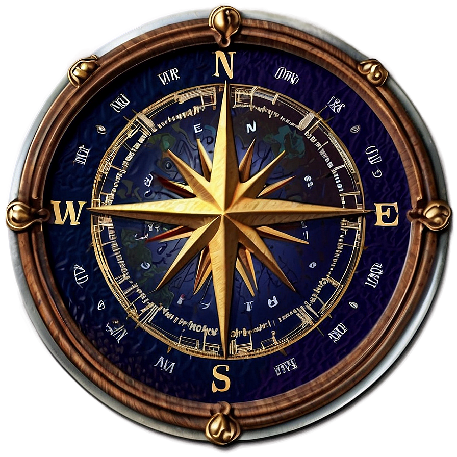 Detailed Nautical Compass Rose Png Rvo38