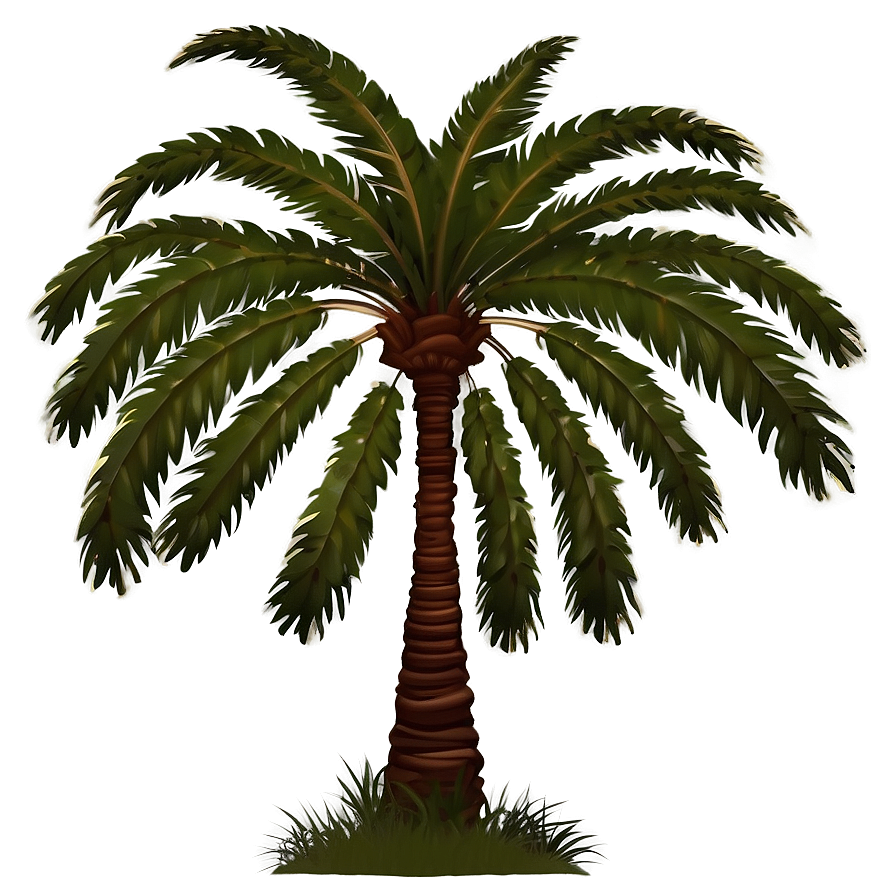 Detailed Palm Tree Silhouette Png 25