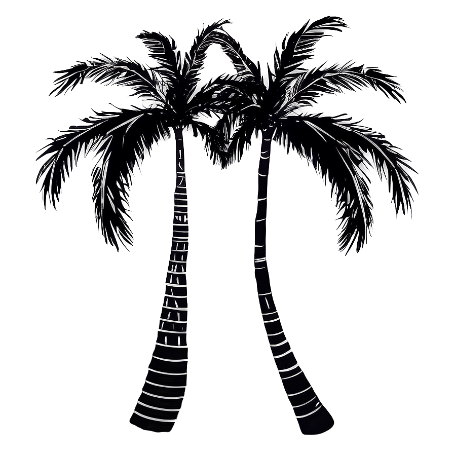 Detailed Palm Tree Silhouette Png Cvm