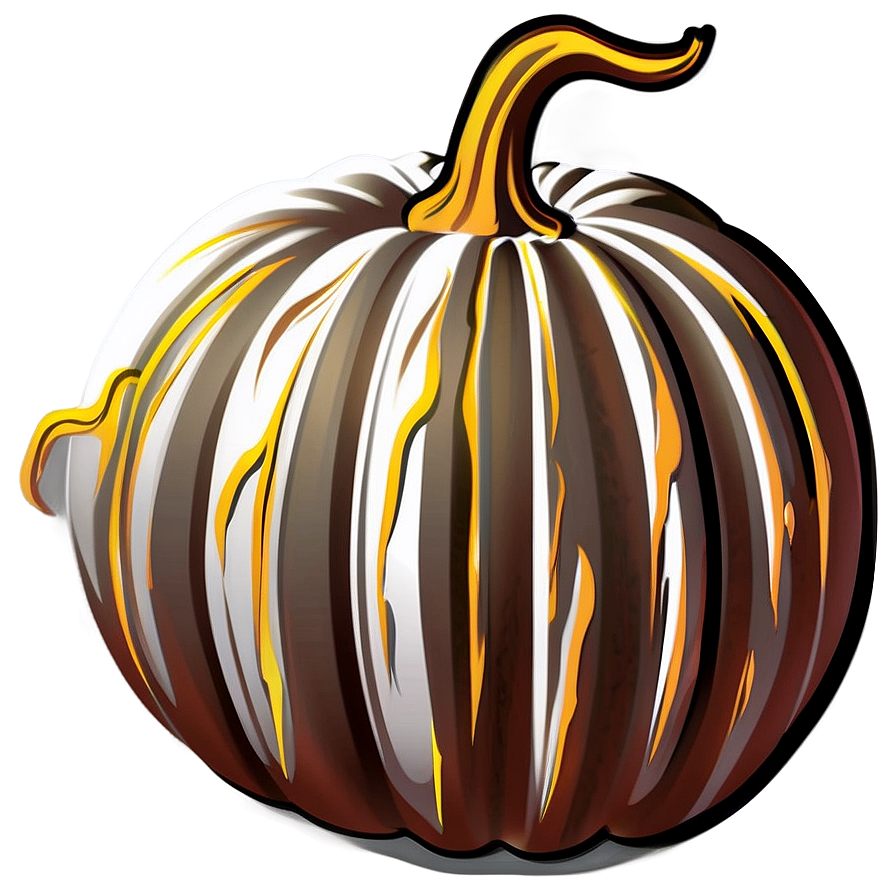 Detailed Pumpkin Outline Sketch Png 06202024