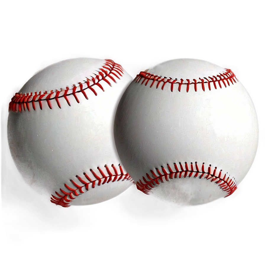 Detailed Red And White Baseball Seams Png 06282024