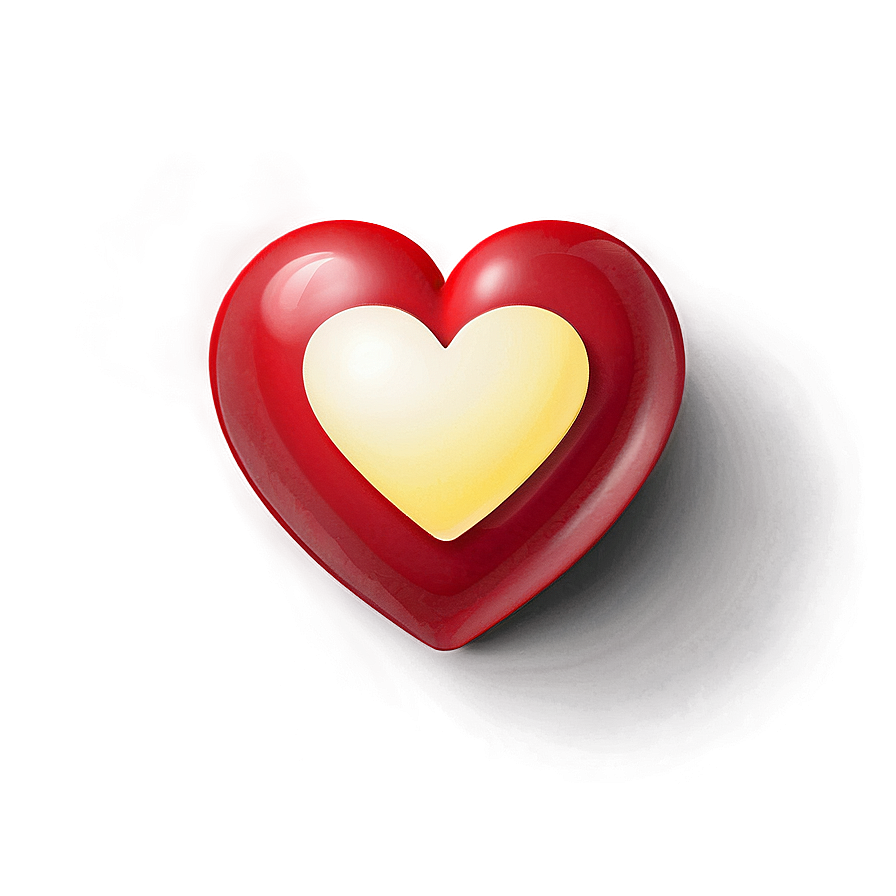 Detailed Red Heart Emoji Png 83