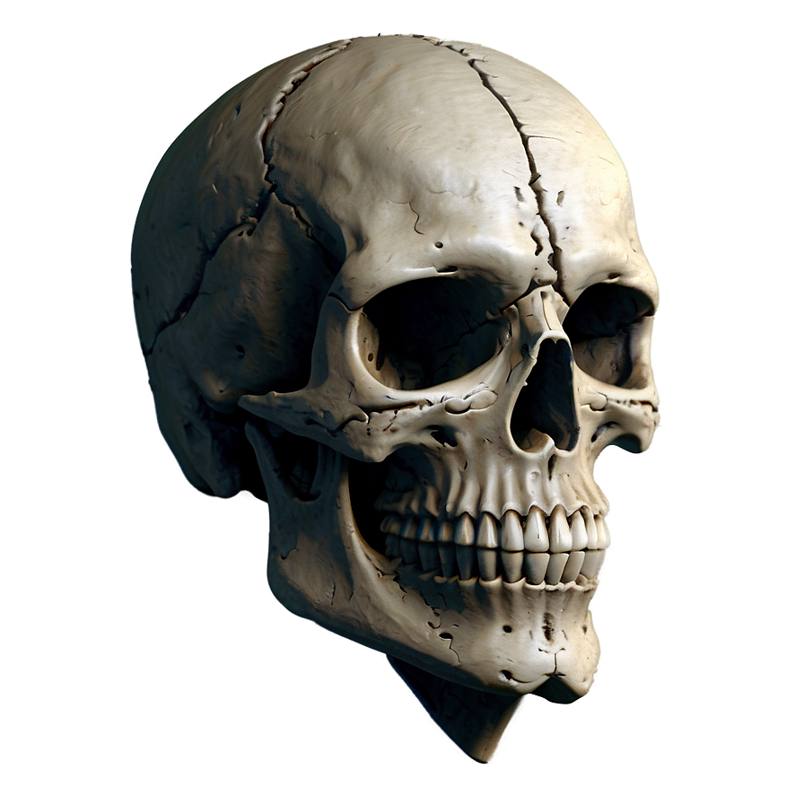 Detailed Skull Face Sketch Png 67