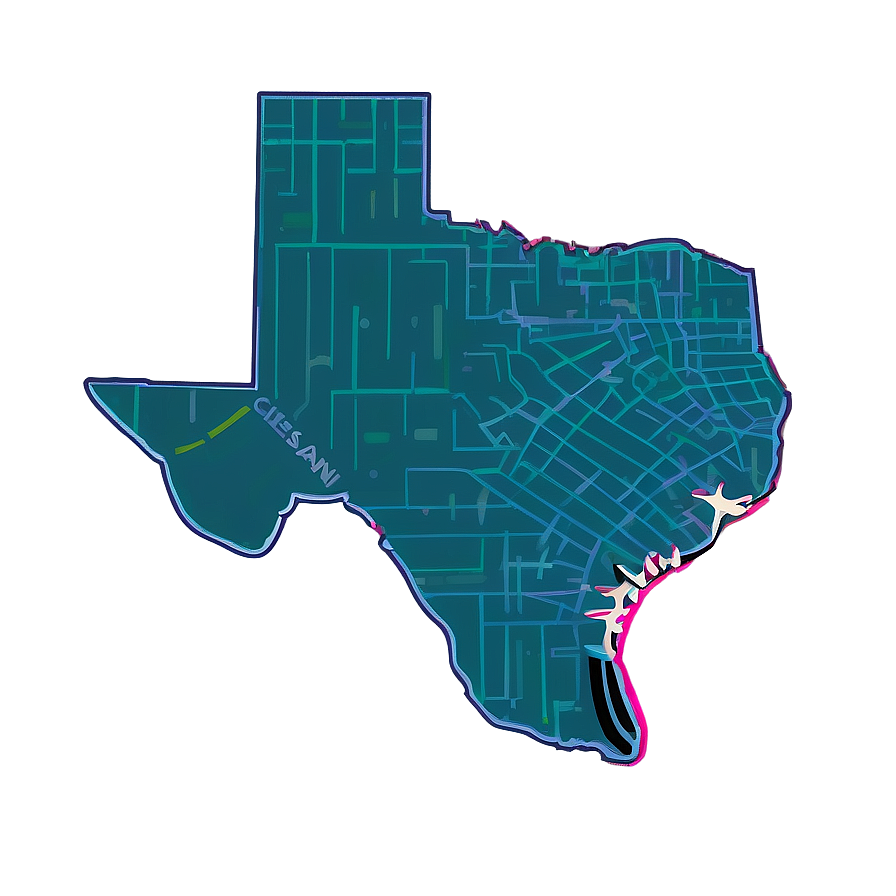 Detailed Texas Outline Png 68