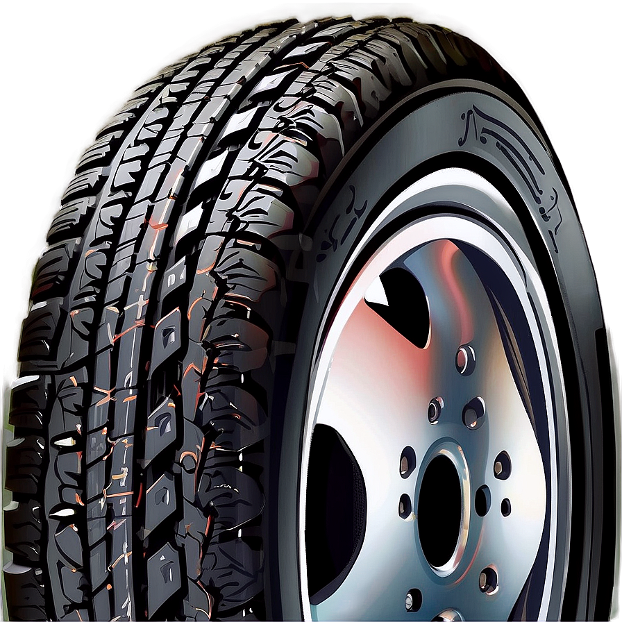 Detailed Tire Tread Illustration Png 06272024