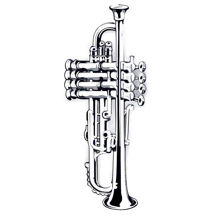 Detailed Trumpet Sketch Png Cwc