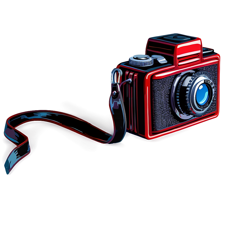 Detailed Vintage Camera Png 48