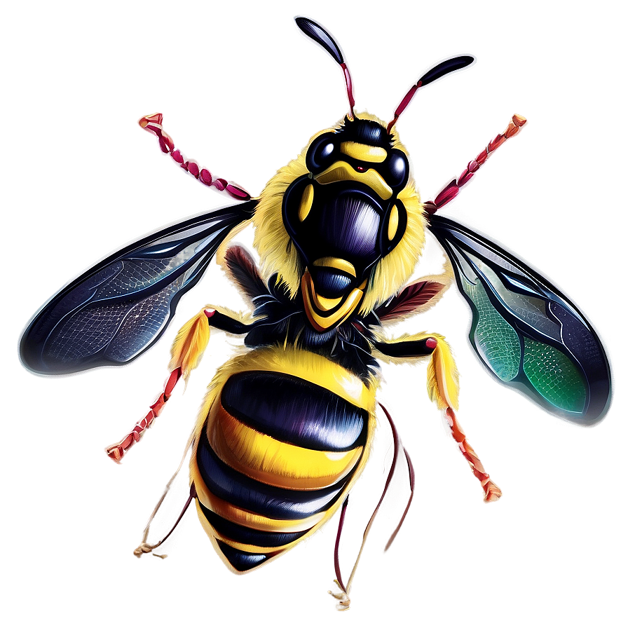 Detailed Wasp Artwork Png 31