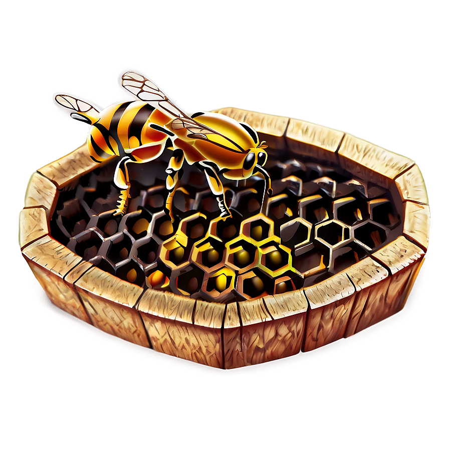 Detailed Wooden Hive Png Kwd