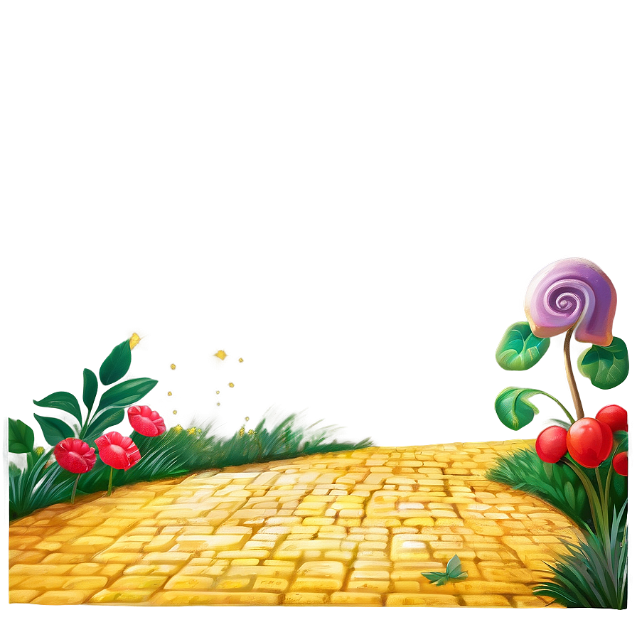 Detailed Yellow Brick Road Artwork Png 06262024