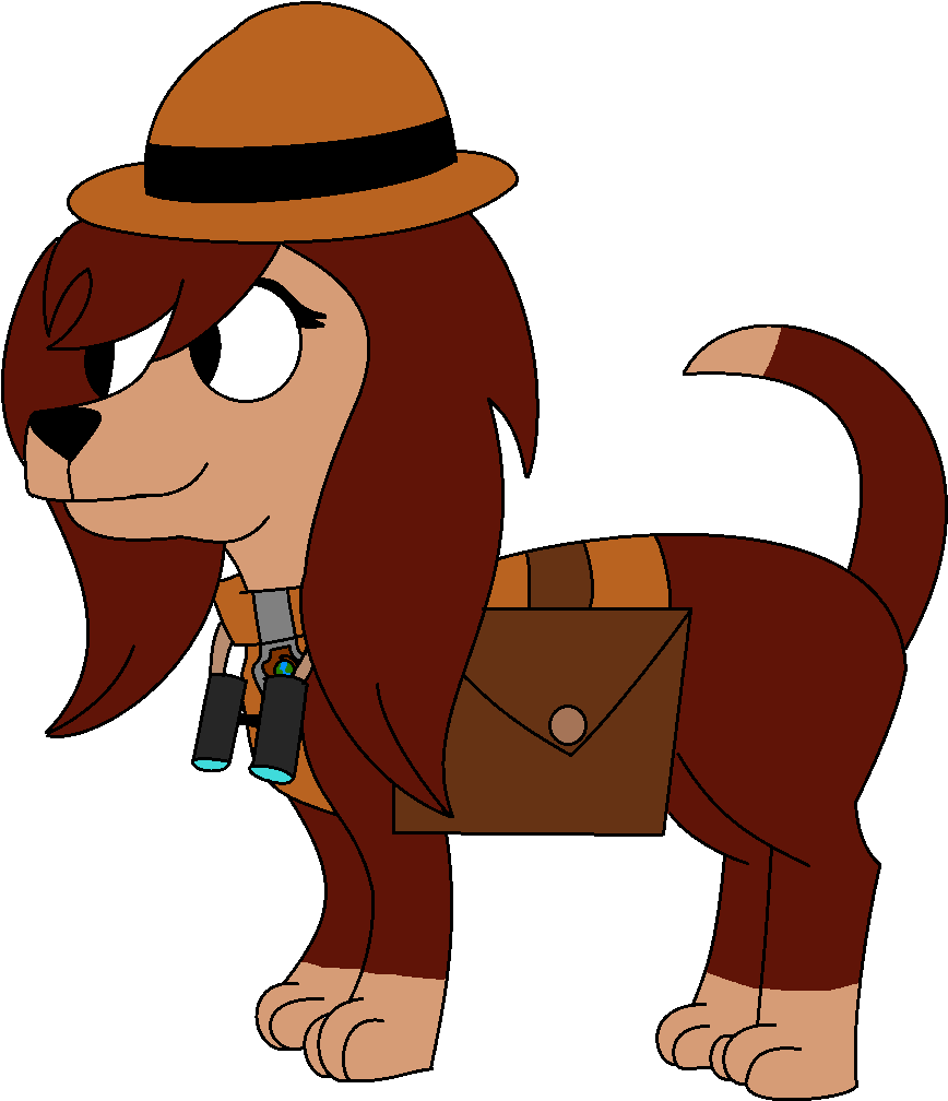 Detective Dog Cartoon Character