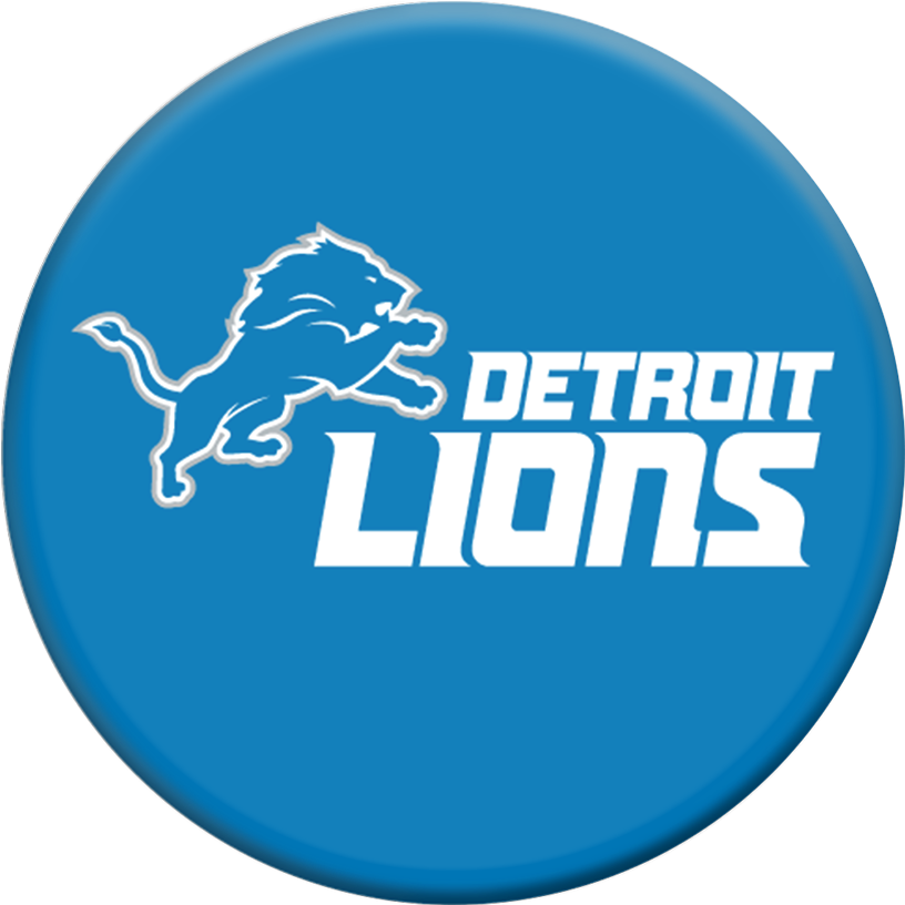 Detroit Lions Logo Blue Background