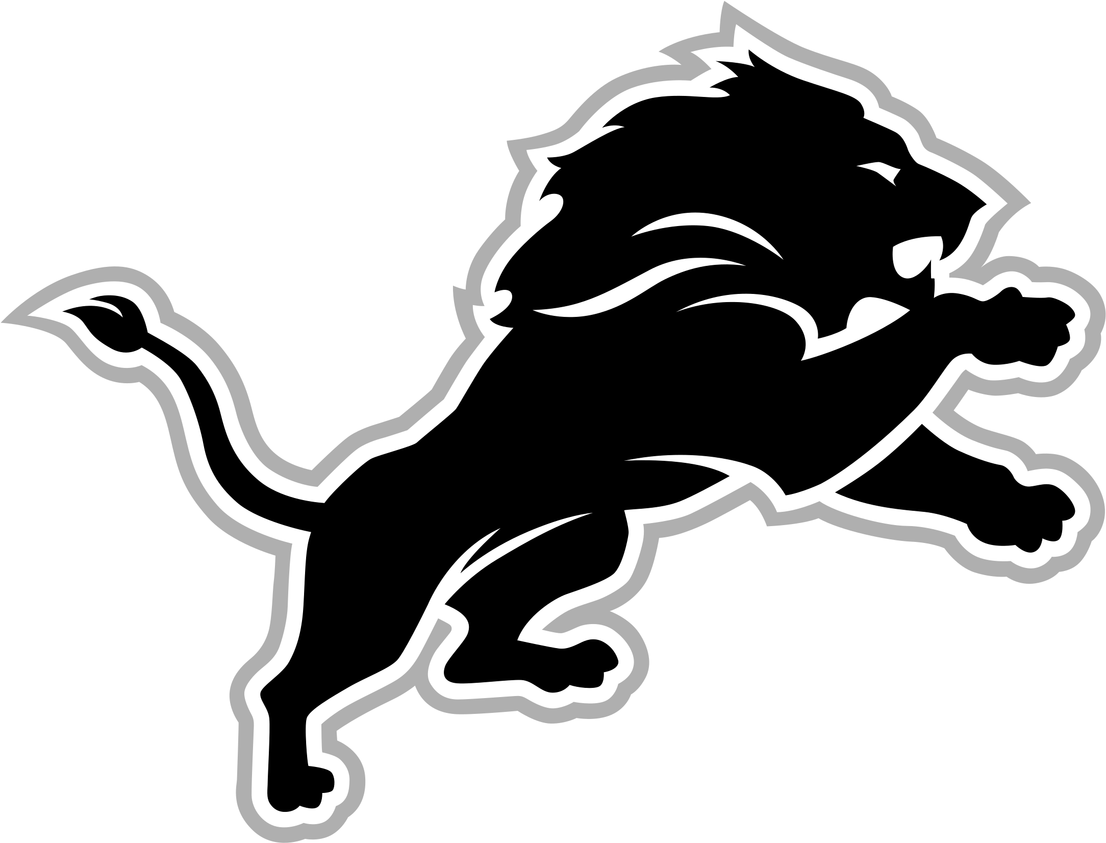 Detroit Lions Logo Silhouette