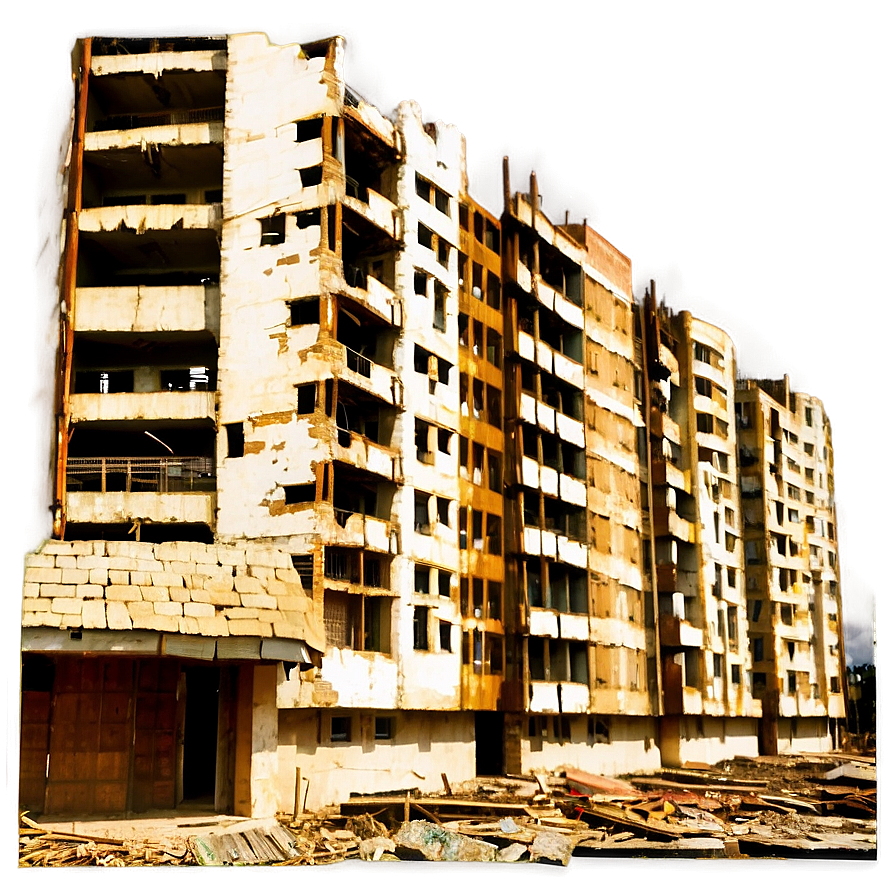 Devastated Housing Building Png Msp