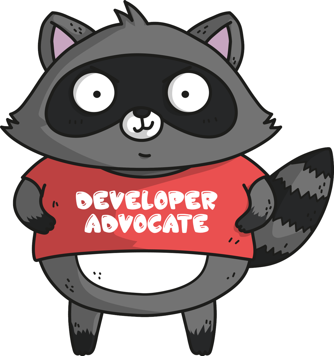 Developer Advocate Raccoon Cartoon