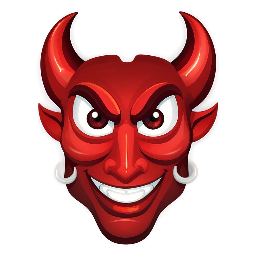 Devil Emoji Flat Design Png 05252024