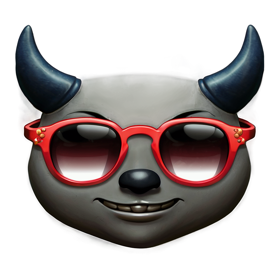 Devil Emoji With Glasses Png 05252024