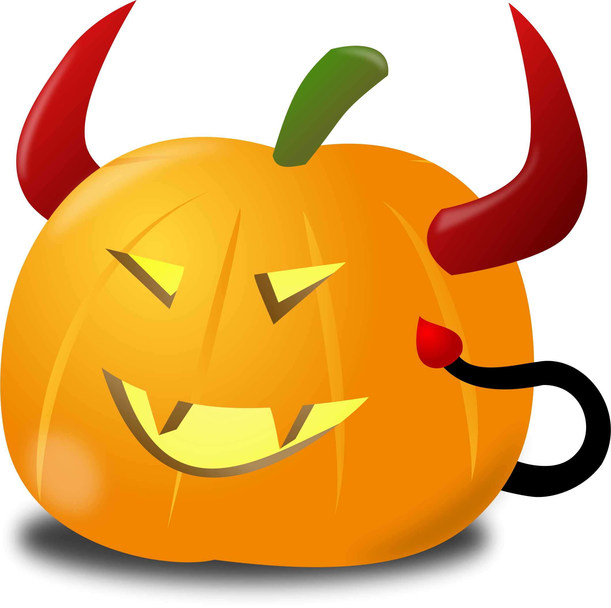 Devilish Pumpkin Cartoon Vector