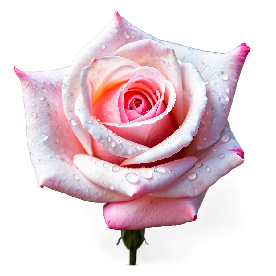 Dewy Pink Rose Png 16